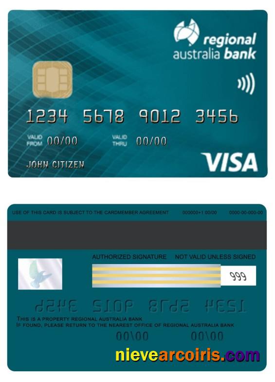 Australia Regional bank visa card